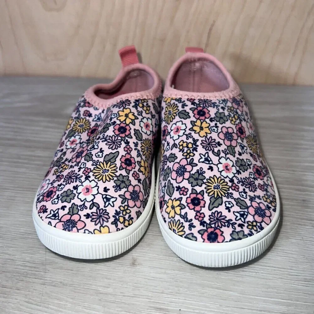 Simple Joys by Carters Kimmie‎ Kaia Aqua Shoes Pink Floral Toddler 7M